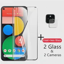Закаленное стекло 4-в-1 2.5D для Google Pixel 5A Стекло Для Pixel 5A 5 4A 4 XL Защитная пленка для камеры Len Film Для Google Pixel 5A
