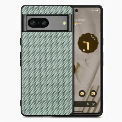 Чехол Carbon Texture для Google Pixel 7 (зеленый)-0