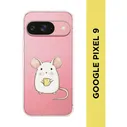Силиконовый чехол на Google Pixel 9 / Гугл Пиксель 9 "Мышка", прозрачный