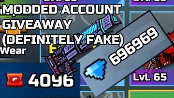 PIXEL GUN 3D MODDED ACCOUNT GIVEAWAY (DEFINITELY FAKE) (DEFINITELY CLICKBAIT) BY WGF INC.