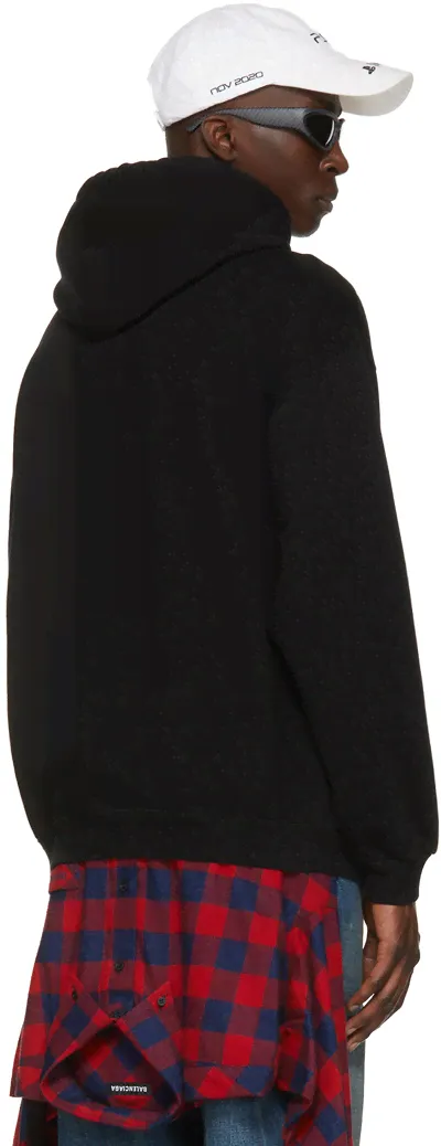 Balenciaga Black Pixel Logo Hoodie 600583-TKVI8-1070 (lpn8586375)-1