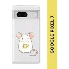 Силиконовый чехол на Google Pixel 7 / Гугл Пиксель 7 "Мышка", прозрачный