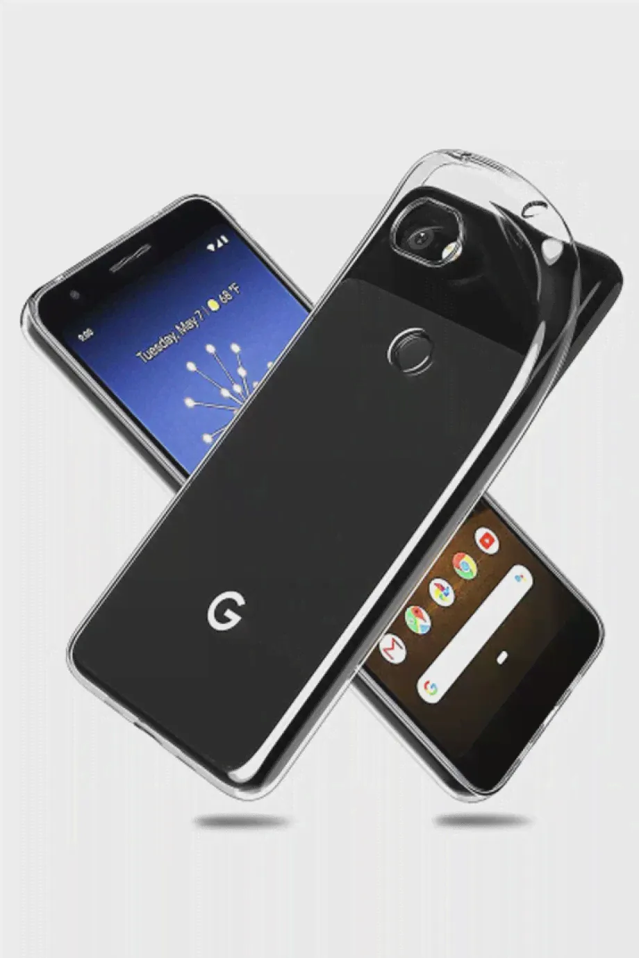 Чехол силиконовый для Google Pixel 3A, прозрачный-0